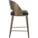 Dezirae 37 inch Antique Brass / Charcoal Black Leather Counter Stool